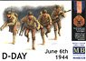米・歩兵4体・1944年D-DAY オマハビーチ (プラモデル)