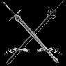 Sword Art Online Black Swordman Zip Parka Black L (Anime Toy)