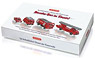 (HO) Mercedes Benz Fire Engine Set - Order Car, Tool Cart and Ladder Truck (Model Train)