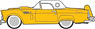 (HO) 1956 フォードサンダーバード Goldenglow (イエロー/ホワイト) (鉄道模型)