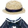 こもれび森のお洋服屋さん♪「ピコD カンカン帽子＆思い出セーラーワンピ」set (ブルーストライプ) (ドール)