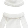 PNS Bonbon Knit Hat & Unwind Off Shoulder Knit Dress set (White) (Fashion Doll)