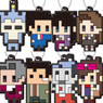 Ace Attorney Dot Character Rubber Mascot Collection 8 pcs (Anime Toy)