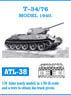 T-34/76 金属製可動履帯 (プラモデル)