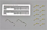 Three Kinds of Parts Set for Electric Locomotive Type ED75/EF62/EF64 (for 1-Car) (Model Train)