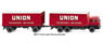 (HO) ハノマーグ・ヘンシェル トラクター トレーラー `Union Transport` (鉄道模型)