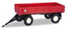 (N) Agriculture Trailer Dark Red (Model Train)