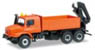 (HO) Mercedes-Benz Zetros Pickup Truck w/Crane (Model Train)