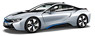 BMW i8 アイオニックシルバー/BMW i ブルーアクセント LHD (ミニカー)