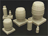 Wooden Barrels and Milk Cans (Plastic model)