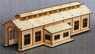 16番(HO) HOゲージサイズ 木で作る 木造機関庫(単線) L (組み立てキット) (鉄道模型)