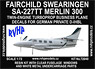 Fairchild / Swearingen SA-227TT Merlin 300 (Twin Engine Turboprop Business Plane Decals for German Private D-IHBL) (Plastic model)
