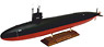 USS Permit classr SSN-594 Nuclear Submarine (Plastic model)