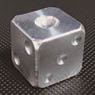 Metal Dice Brass Hexahedral (2pcs.) (Card Supplies)
