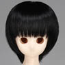 50cm Wig New Short Hair 7-8inch (Black) (Fashion Doll)