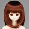 50cm Wig New Shoulder Length Hair 7-8inch (Red Brown) (Fashion Doll)