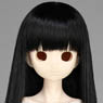50cm Wig New Long Hair 8-9inch (Black) (Fashion Doll)