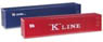 (HO) Container Set 40ft Two types `K-Line / NYK` (Model Train)