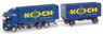 (HO) Scania R 2013 HL Interchangeable Box Trailer `Koch Osnabruck` (Model Train)