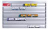 (HO) Showcase Seven-stage Wall-mounted (70cm x 45cm x 3.5cm) Silver (Model Train)