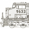 (HO) C44-9W UP (Union Pacific) (#9632) (Model Train)