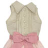 PNS Front Ribbon Nosleeve One Piece (Light Pink x Beige) (Fashion Doll)