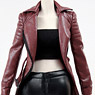 POP Toys 1/6 Female Agent Leather Coat Suits Set B (Fashion Doll)