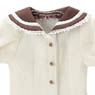 PNXS Girls Gymnasium Clothes Set (Off White x Brown) (Fashion Doll)