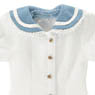 PNXS Girls Gymnasium Clothes Set (White x Blue) (Fashion Doll)