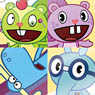 Happy Tree Friends Big Acrylic Collection Toothy & Lumpy & Nutty & Sniffles (Anime Toy)