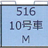 (HO) [10] Type 516 (M) (J.R. Series 500, Car Nos.10) (1-Car) (Pre-colored Completed) (Model Train)