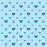 Monogram Pattern Dragon Quest Face Towel Blue & Blue (Anime Toy)