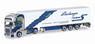 (HO) Scania R 2013 Refrigerator Truck Semi Trailer `Lechner Trans` (Model Train)