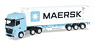 (HO) メルセデスベンツ アクトロス 6x2 セミトレーラー `Maersk` (MB A`11 SZ) (鉄道模型)