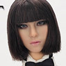 FLIRTY GIRL Collectible 1/6 Female Head & Tuxedo Lingerie Set White (Fashion Doll)