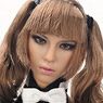 FLIRTY GIRL Collectible 1/6 Female Head & Tuxedo Lingerie Set Black (Fashion Doll)