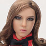 FLIRTY GIRL Collectible 1/6 Female Head & Tuxedo Lingerie Set Red (Fashion Doll)