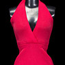 POP Toys 1/6 Low-cut Halter Dress Set Red (Fashion Doll)