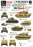 ドイツ戦車 ハンガリー1945 #2 T-34/85、ティーガーII、III 突、フンメル弾薬運搬車、ヴェスペ デカールセット (プラモデル)