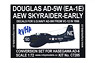Douglas AD-5W (EA-1E) AEW Skyraider Early Resin Conversion Set w/Decal (for Hasegawa AD-6) (Plastic model)