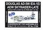 Douglas AD-5W (EA-1E) AEW Skyraider Late Resin Conversion Set w/Decal (for Hasegawa AD-6) (Plastic model)