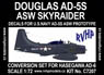 Douglas AD-5S ASW Skyraider Resin Conversion Set w/Decal (for Hasegawa AD-6) (Plastic model)