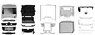 (HO) Mercedes Benz Actros Stream Space Driver`s Sheet, Air Deflector Side Skirt Kit 2pcs. (Unassembled Kit) (Model Train)