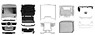 (HO) Mercedes Benz Actros Stream Space 2.5 Driver`s Sheet Kit 2pcs. (Non Air Deflector Side Skirt Kit) (Unassembled Kit) (Model Train)