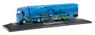 (HO) Mercedes Benz Actros Large Refrigerated Box Semi Trailer `Fischer-Trans` (MB BigSp KoSz) (Model Train)