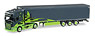 (HO) Scania R Walking Floor Semi Trailer `Poison Arrow / B & R Transporte` (Model Train)
