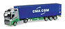 (HO) ボルボ FH Gl .コンテナセミトレーラー `EKB Container Logistik / CMA / CGM` (鉄道模型)