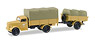 (HO) Opel Blitz Canvas Truck with Trailer and Load `Afrika Korps` (Model Train)