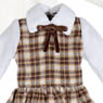 PNXS Little Autumn Girl Set (Milk White x Brown Check) (Fashion Doll)