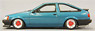 Toyota Corolla Levin Sports Custom Specifications Blue Metallic 1983 Delta Spoke Wheel Attachment (Diecast Car)